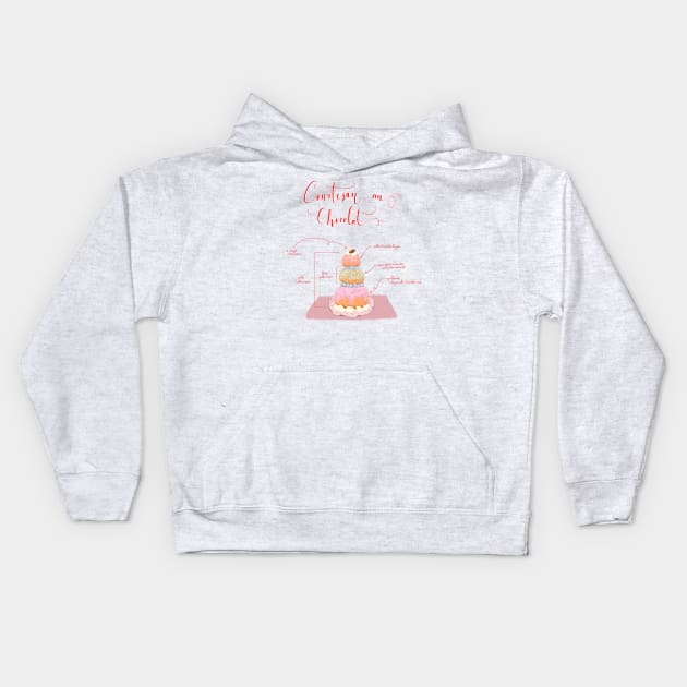 Courtesan au Chocolat Mendl's pastry dessert diagram Kids Hoodie by alfrescotree